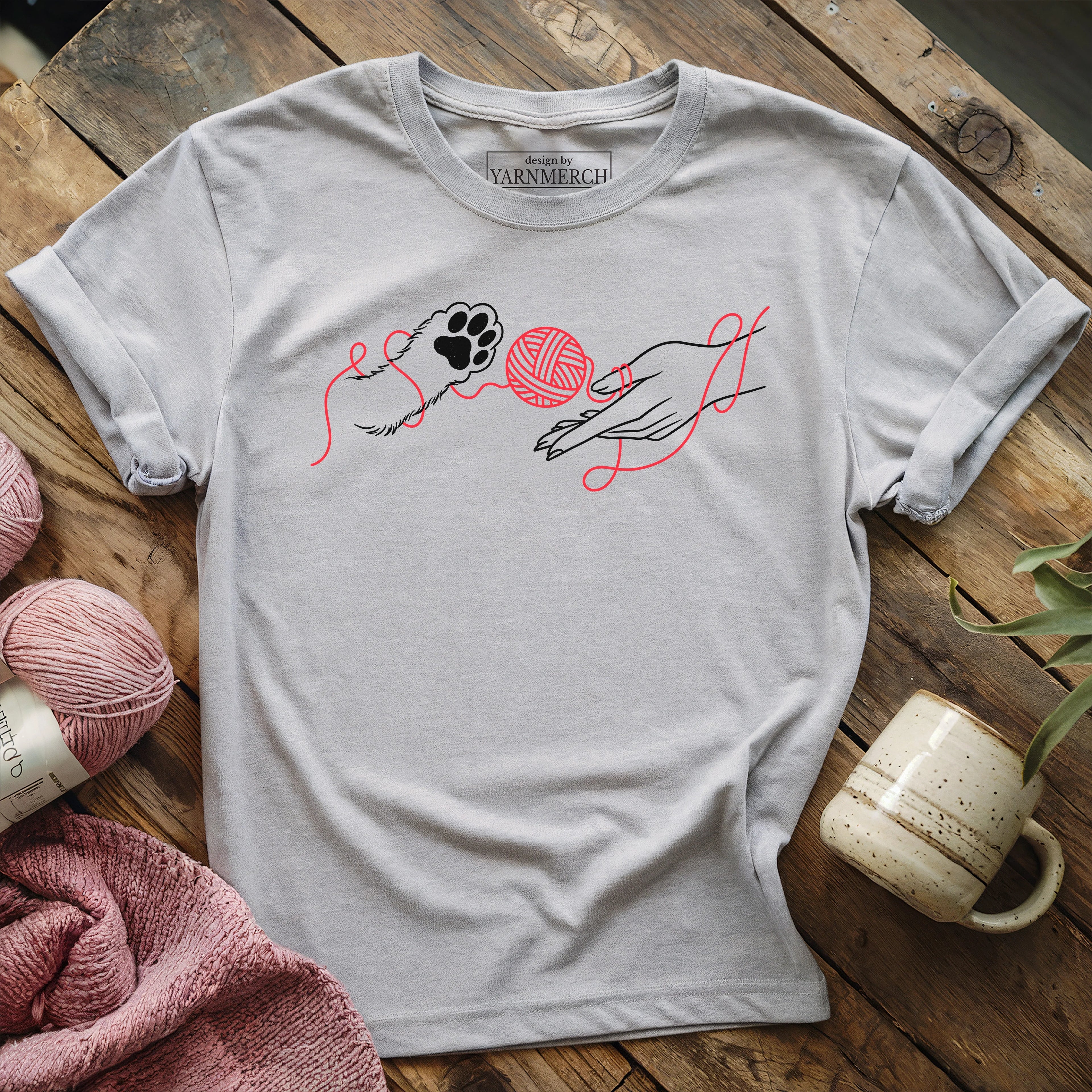 Paws, Love & Yarn T-shirt