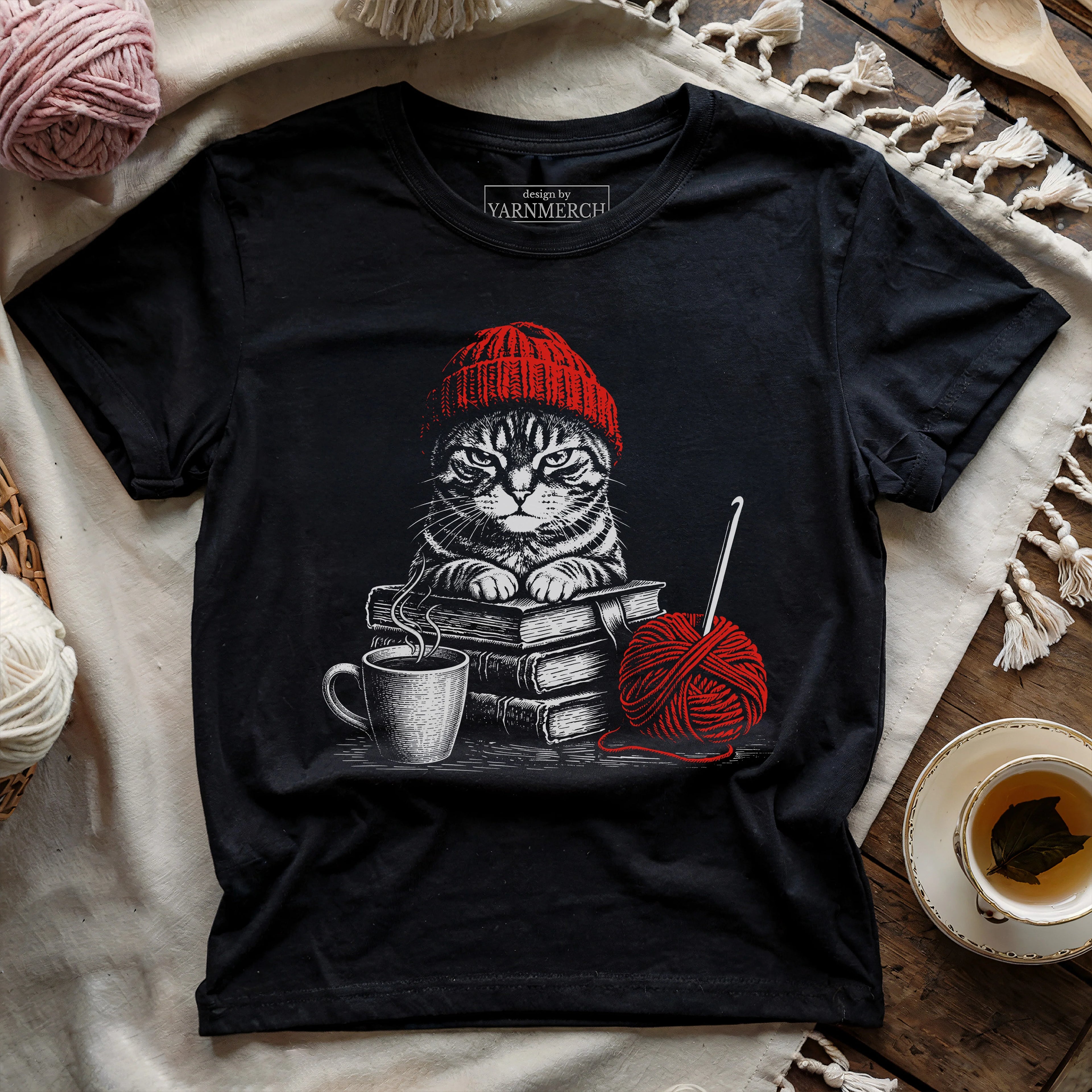 Black Cat & Coffee T-shirt