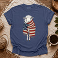 Comfort Colors Patriotic Knitting Sheep T-shirt