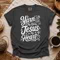 Comfort Colors Yarn In Hand, Jesus In Heart T-shirt