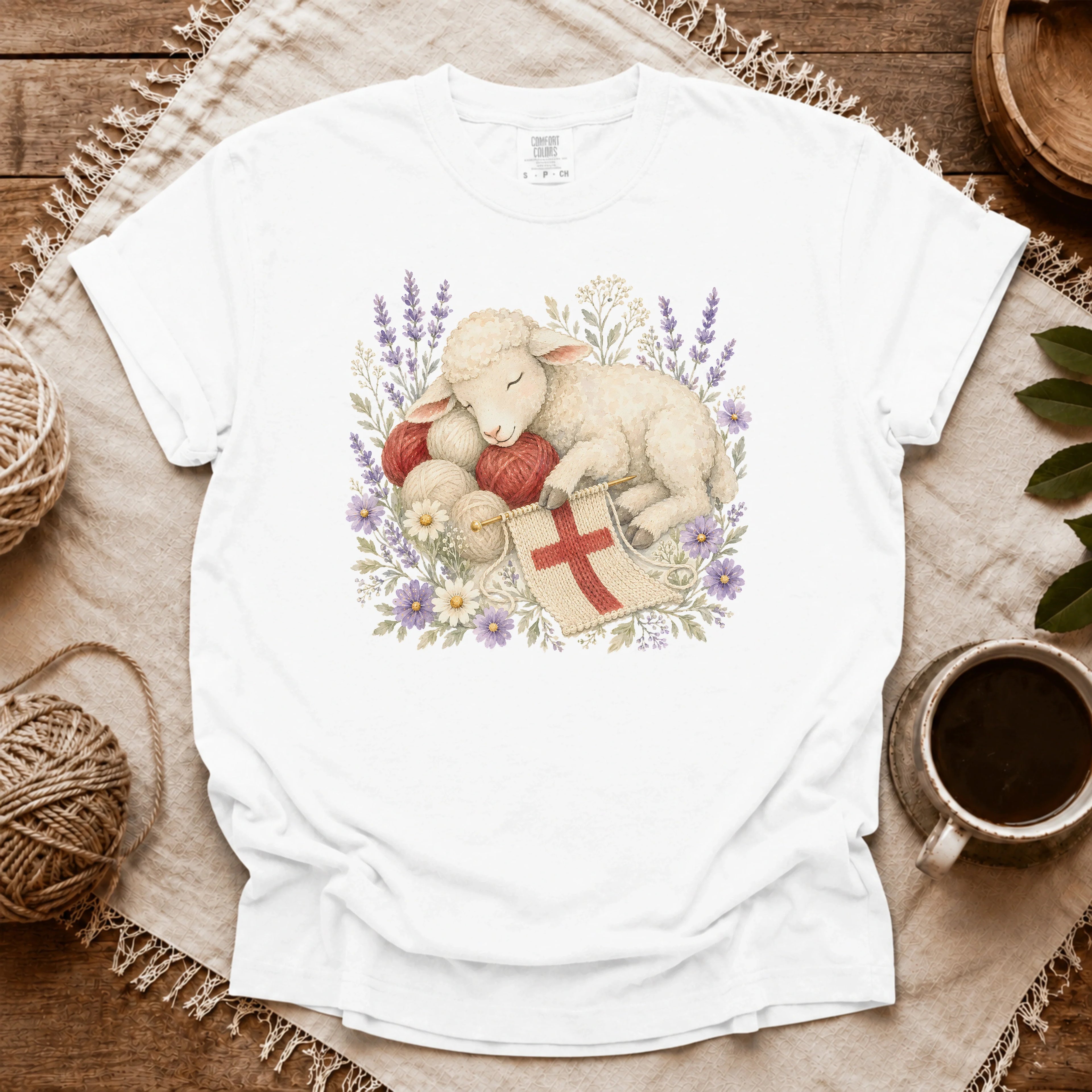 Comfort Colors The Lamb Who Knits Faith T-shirt