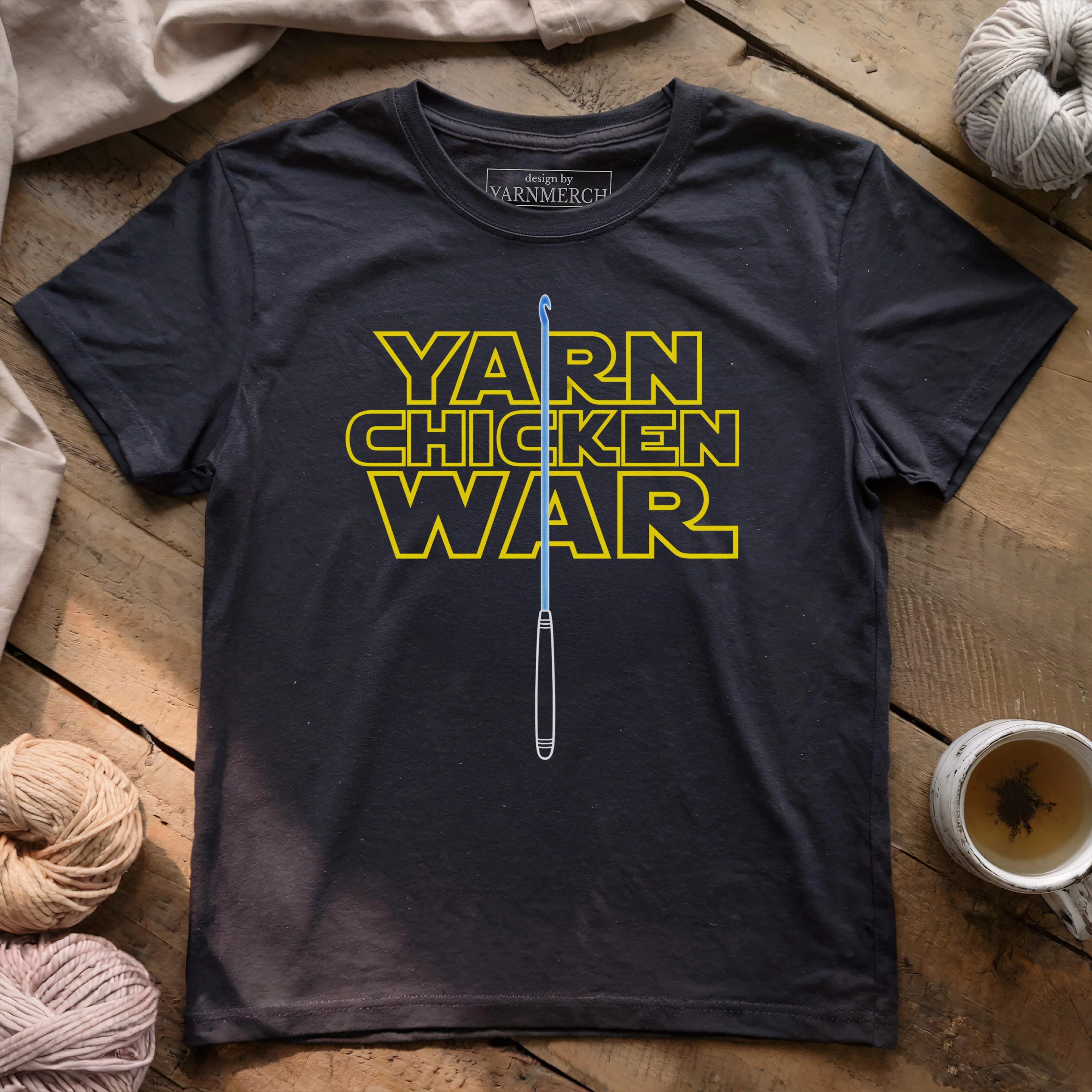 Yarn Chicken War Crochet T-shirt