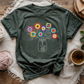 Colorful Granny Square Flower Jar T-shirt