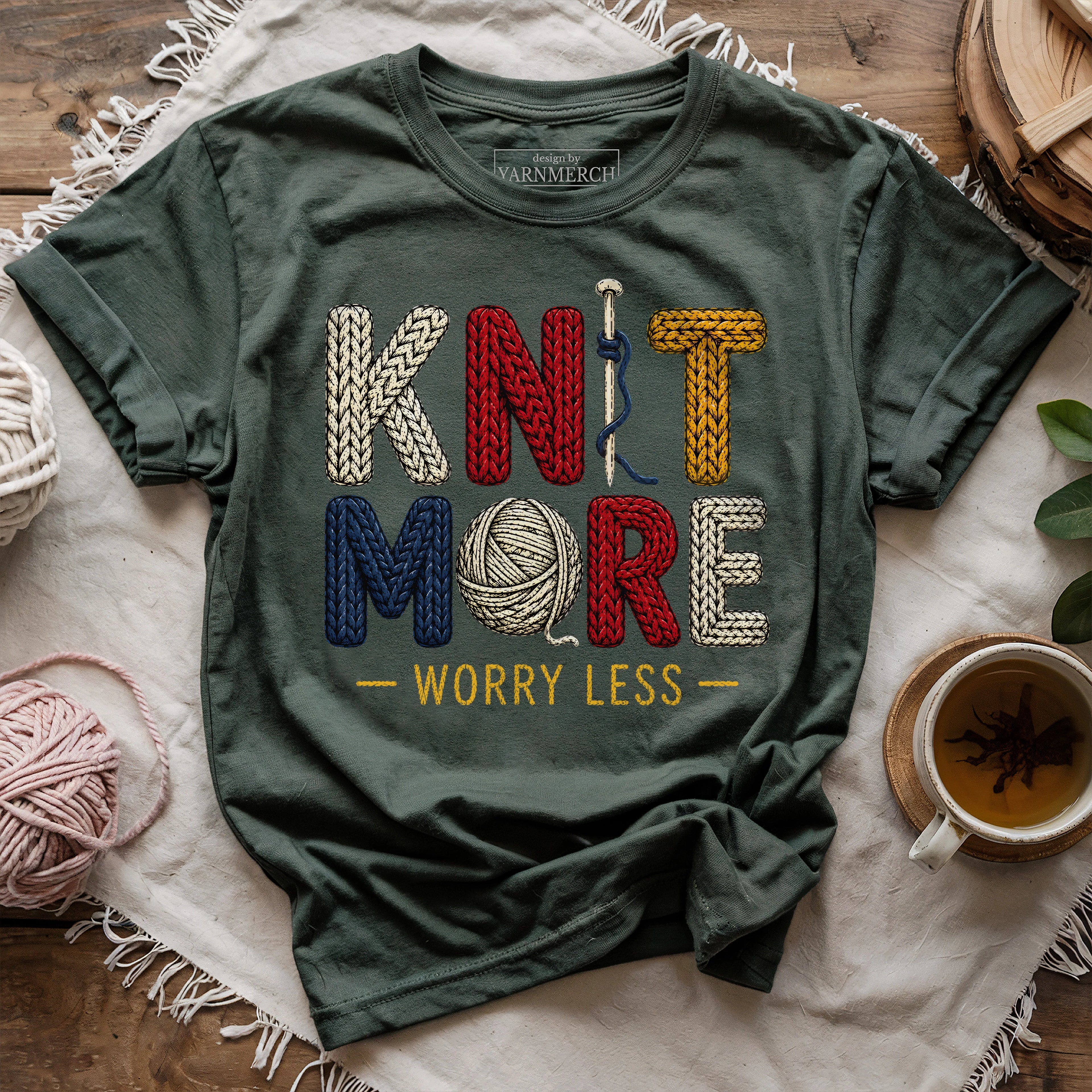 Knit More Worry Less T-shirt