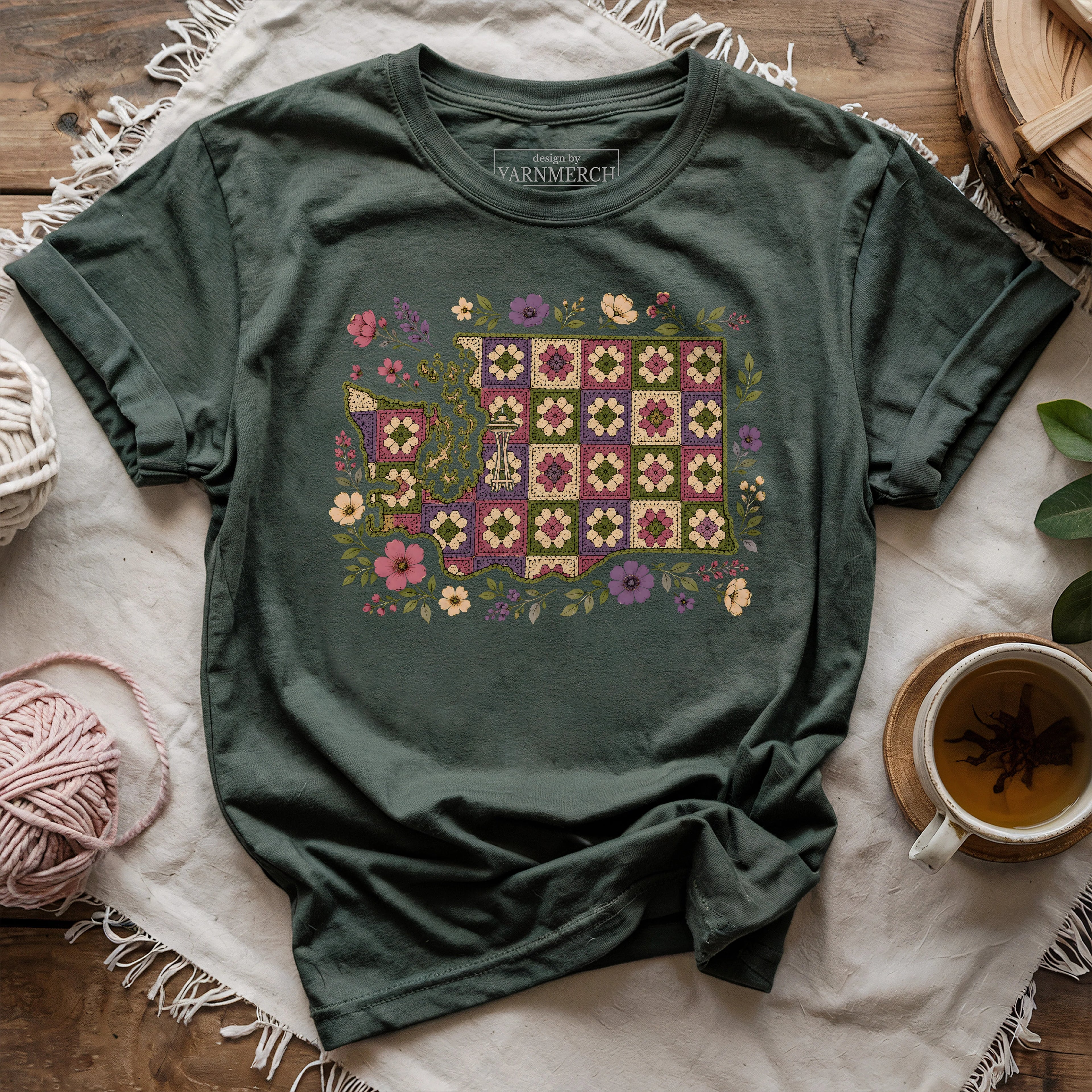 Washington In Granny Square T-shirt