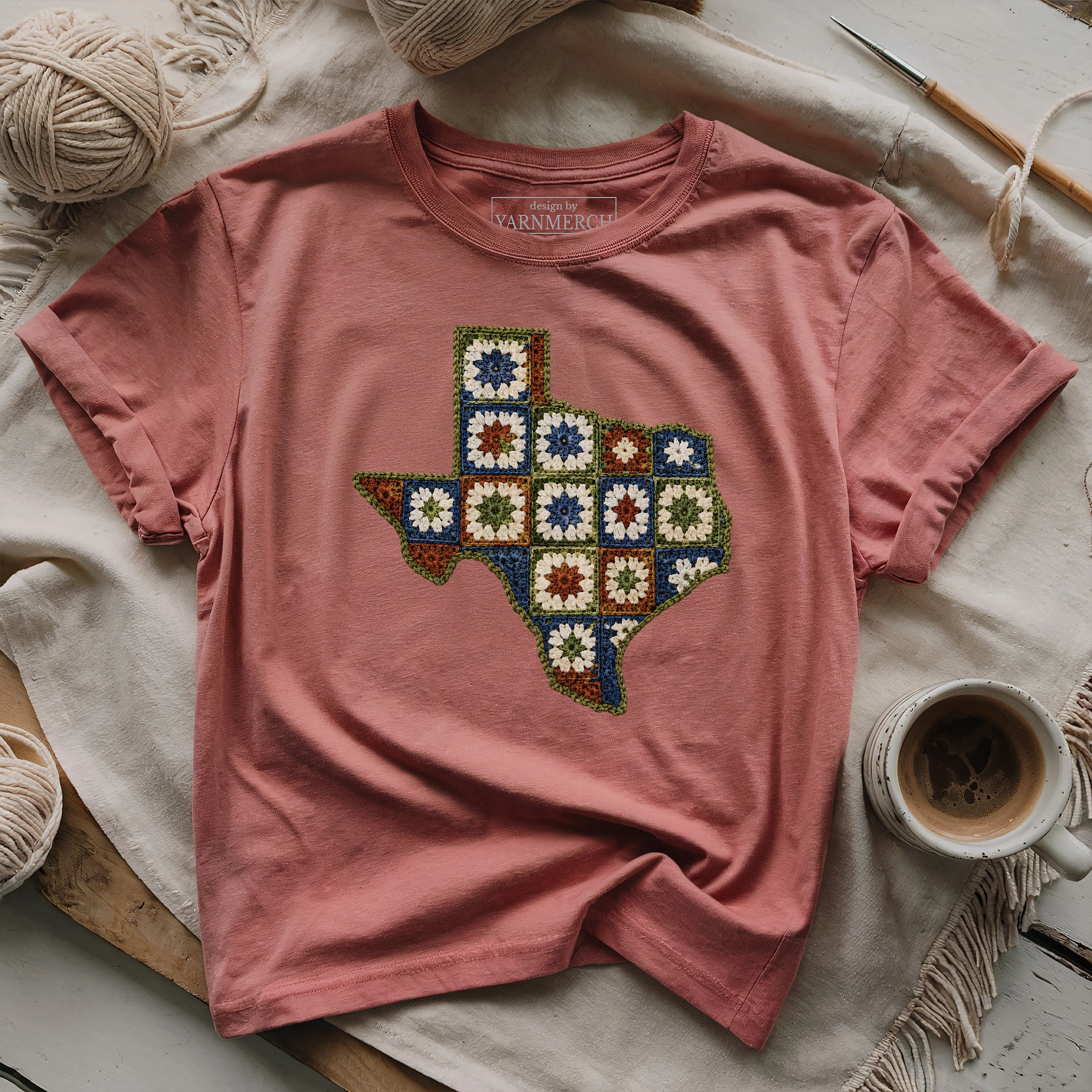 Texas Made Of Granny Squares T-shirt