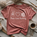 Peace Love Knitting T-shirt