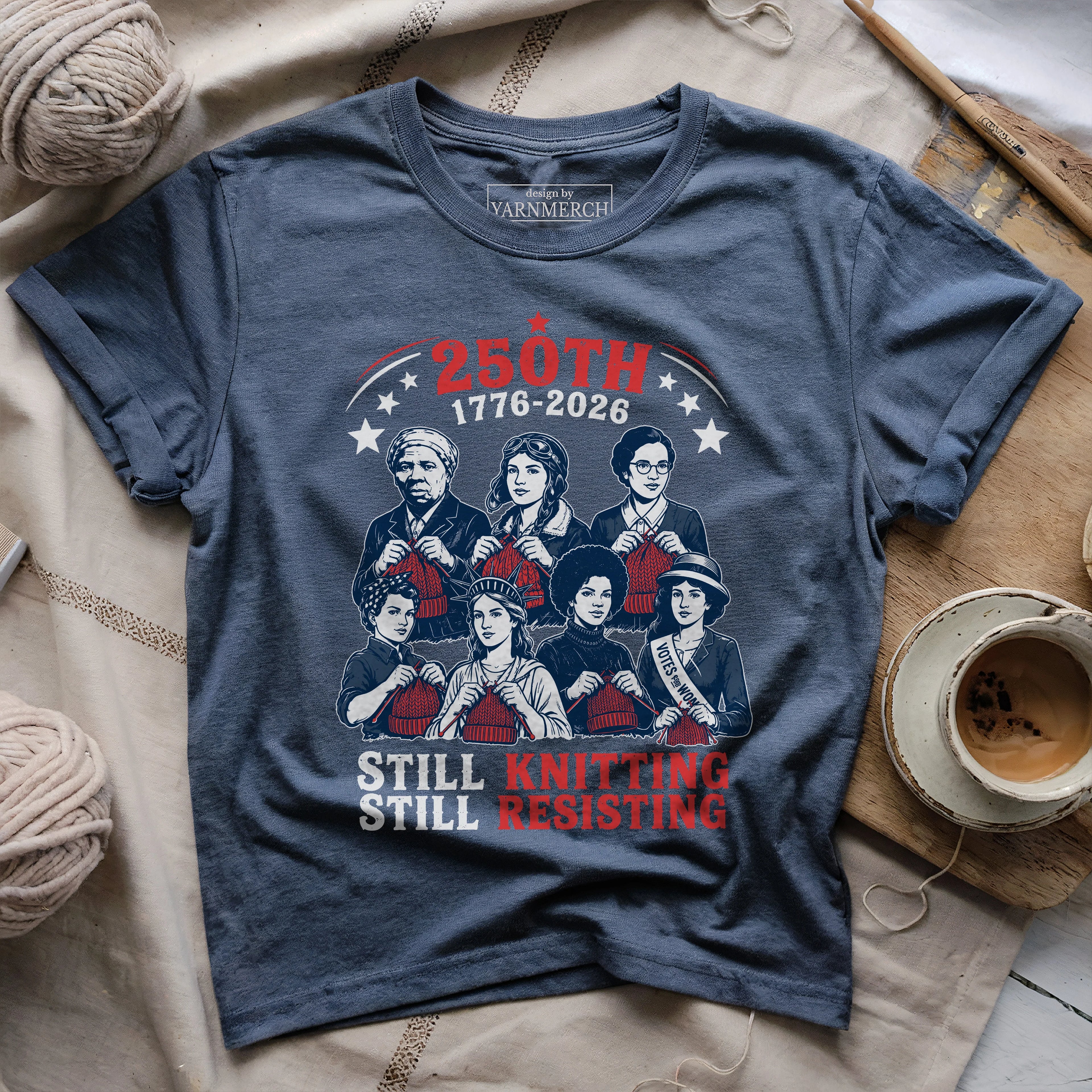 Still Knitting Still Resisting T-shirt