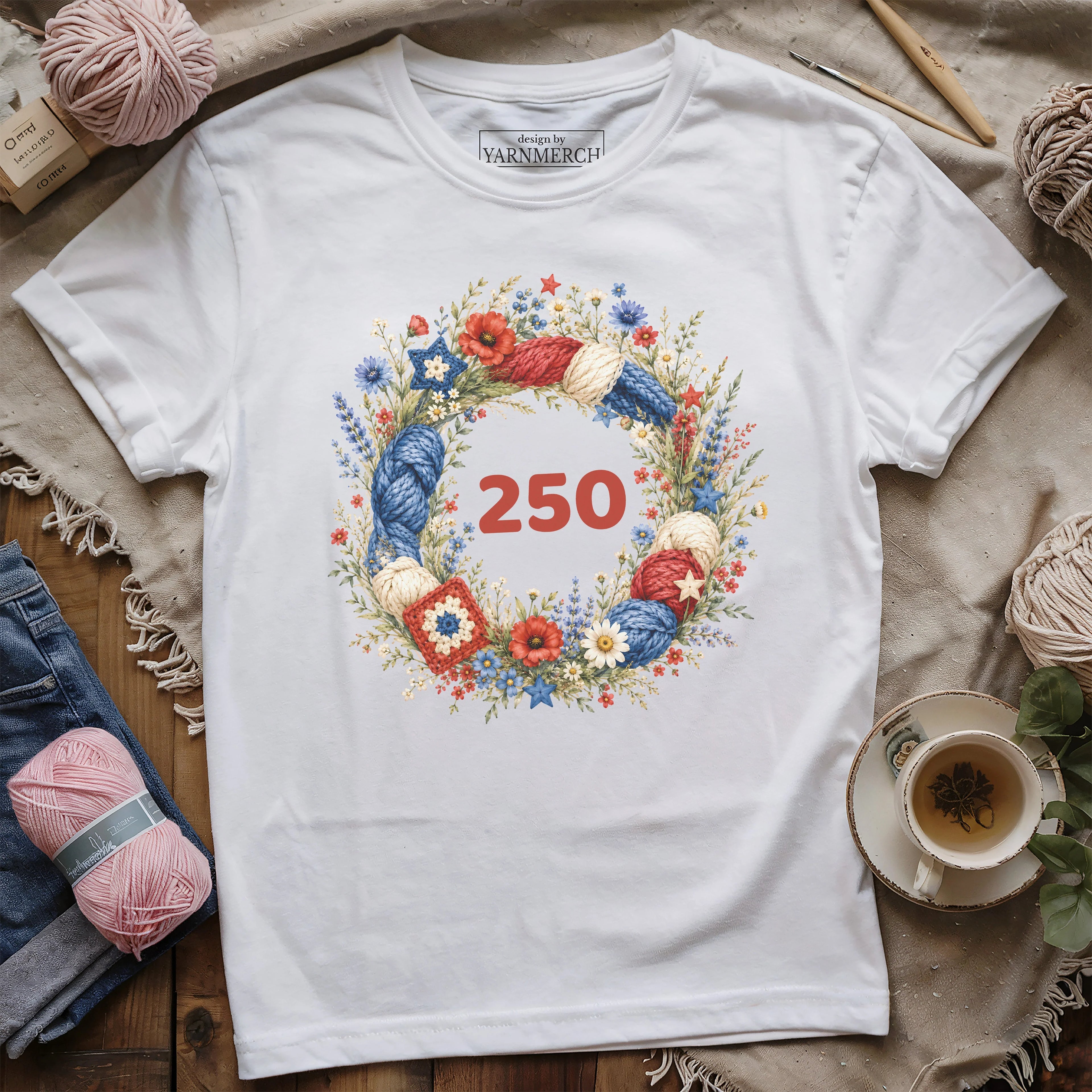 Floral Wreath 250 T-shirt