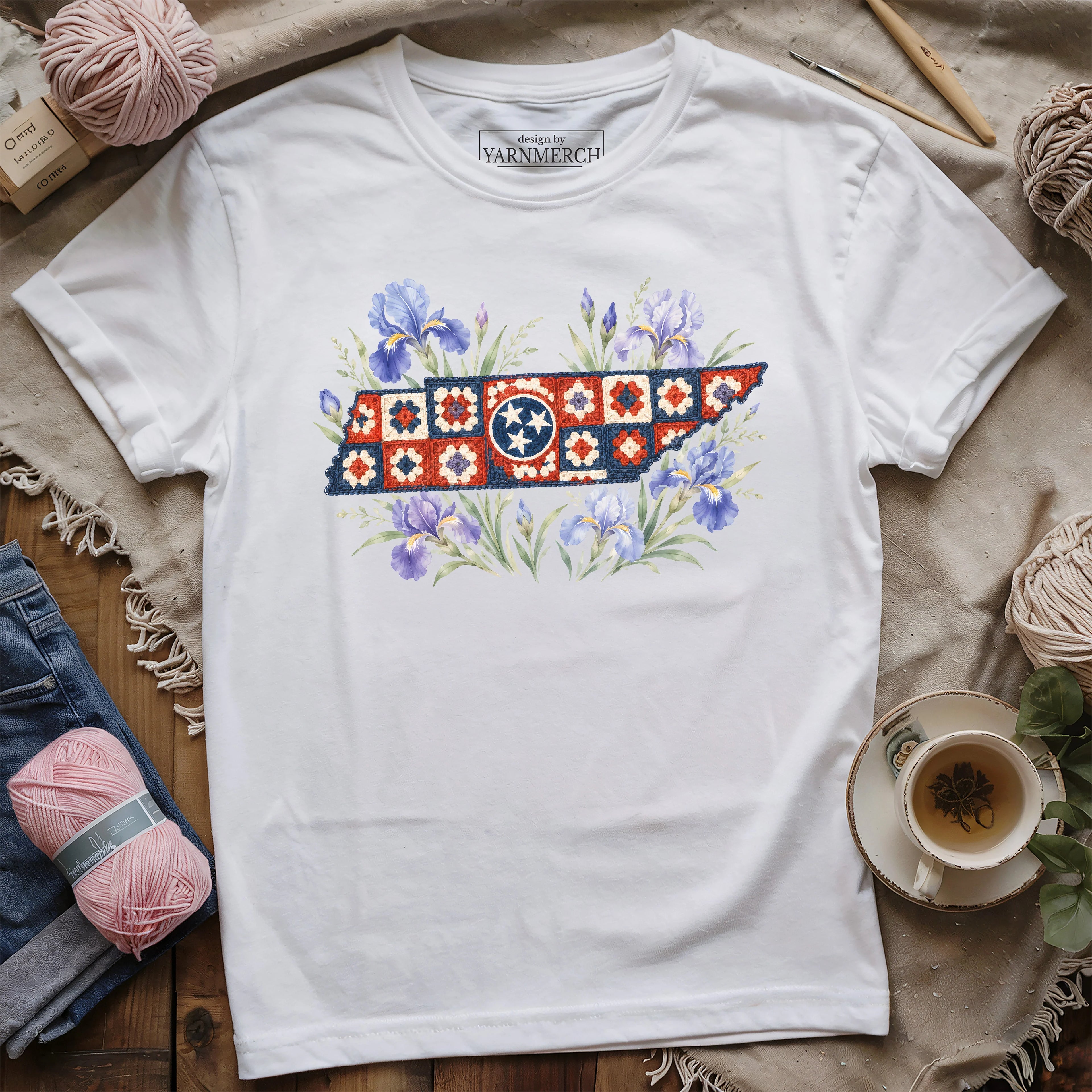 Tennessee In Granny Square T-shirt