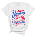 Loves Jesus And America Too Tee