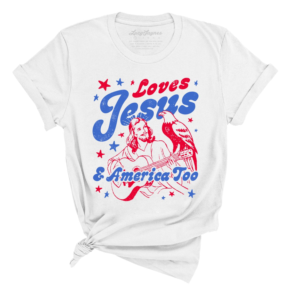 Loves Jesus And America Too Tee