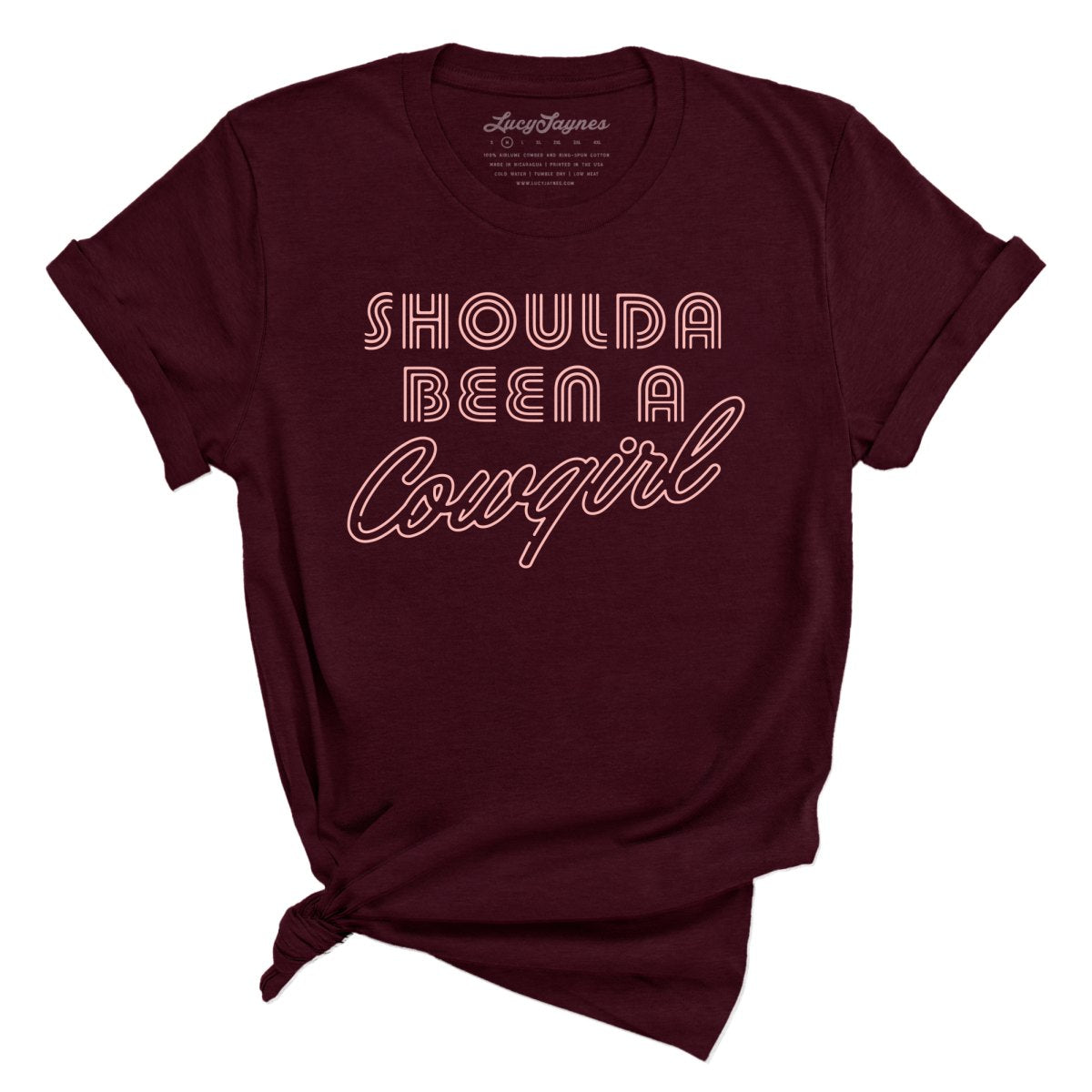 Should of Been a Cowgirl Retro Neon Tee