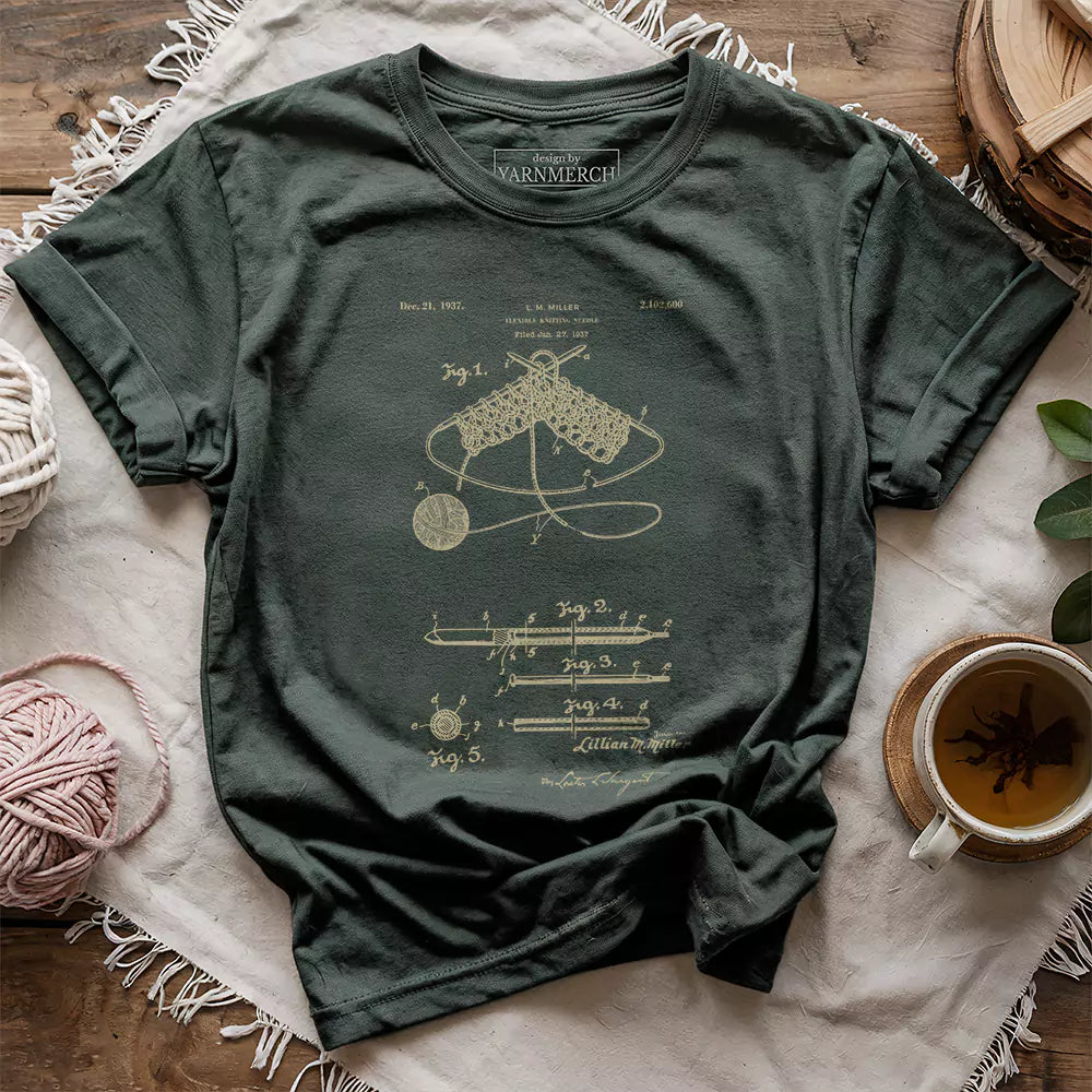 Vintage Knitting Pattern T-shirt